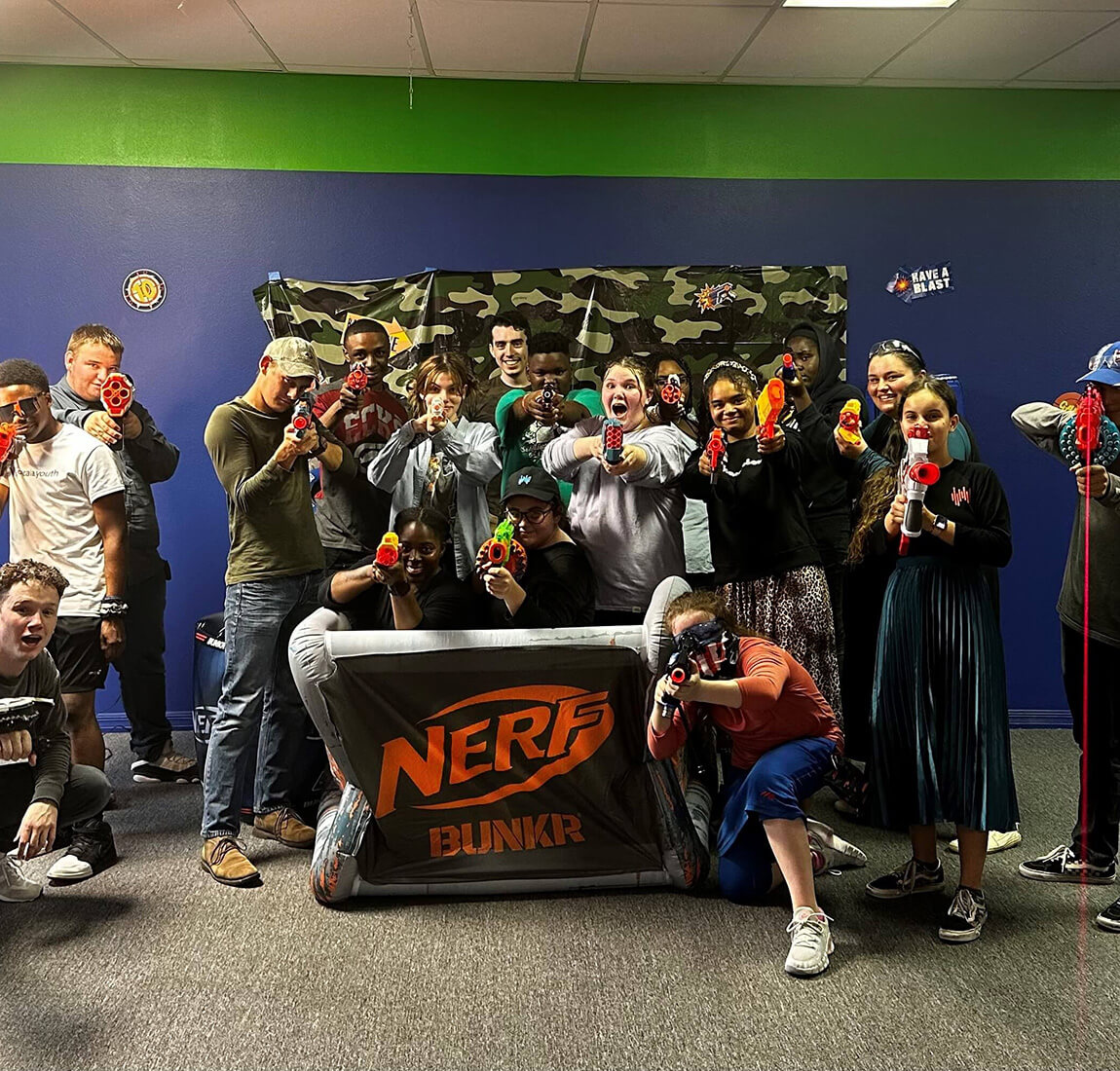 youth nerf night group picture